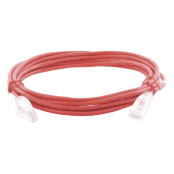 Cable de Parcheo Slim UTP Cat6A / 3 m (9.84 ft) / 28 AWG / RJ45 / Rojo