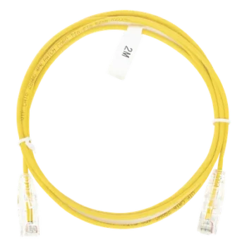 Cable de Parcheo Slim UTP Cat6 / 2 m (6.56 ft) / 28 AWG / Amarillo / 1 Gbps