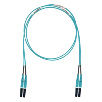 Jumper de Fibra Óptica / Multimodo OM3 50/125 / LC-LC Dúplex / LSZH / 1 m (3.28 ft) / Color Aqua
