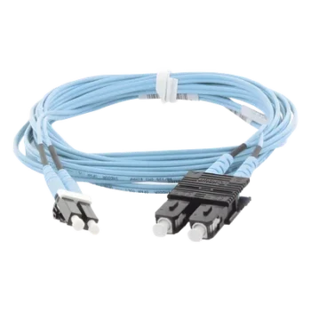 Jumper de Fibra Óptica Multimodo / OM3 50/125 µm / LC-SC Duplex / OFNR Riser / 3 m (9.84 ft) / Color Aqua