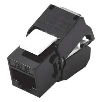 Módulo Jack Keystone / Cat5e / Toolless / Terminación 180° / UTP / 1 Puerto / Color Negro