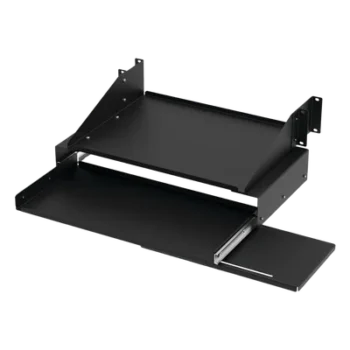 Charola Extraíble para Rack 19in / Teclado y Mouse / 4 UR / 45.5 kg / Extensión 267 mm / Acero Calibre 16