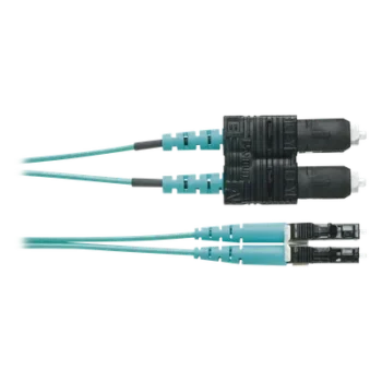 Jumper de Fibra Óptica / OM4 50/125 / LC-SC Duplex / OFNR Riser / Aqua / 2 m (6.56 pies)