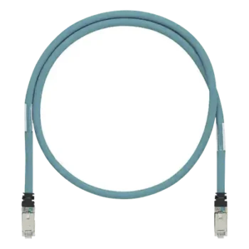 Patch Cord Industrial Cat6A / 600V / SF/UTP Blindado / 26 AWG / 2 m (6.56 ft) / Aqua