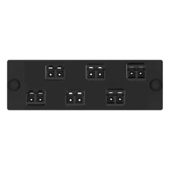 Placa Acopladora de Fibra Óptica / 12 Fibras LC Duplex / OM3-OM4 / Alta Densidad / Color Negro