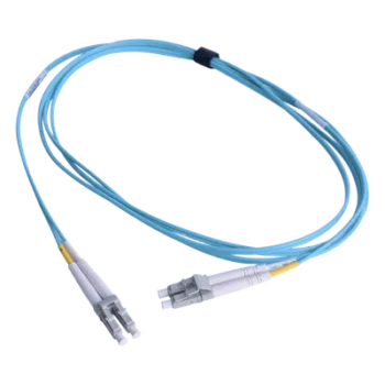 Jumper de Fibra Óptica Multimodo 50/125 OM3 / LC-LC Duplex / OFNR / Aqua / 1 Metro (3.28 Pies)