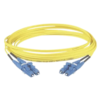 Jumper de Fibra Óptica / Monomodo OS2 9/125 / LC-LC Dúplex / LSZH / 3 m (9.84 ft) / 1.6 mm / Amarillo