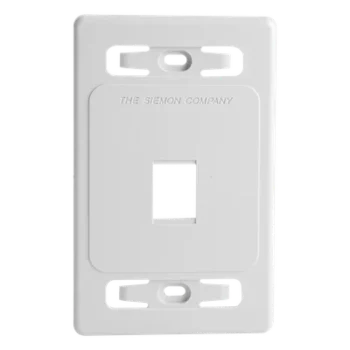 Placa de Pared Modular / 1 Salida / Compatibilidad Z-MAX y TERA Blindados / Instalación Frontal o Trasera / Color Blanco