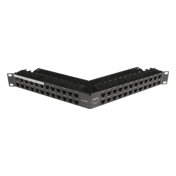 Patch Panel / Blindado / Cat 6A / 48 Puertos / 1U / Angulado / PoE+