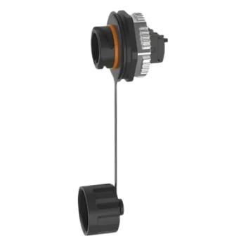 Conector Industrial RJ45 / Categoría 6A / IP67 / 8 Posiciones / Tapa Protectora / 50 μin Oro / 24 AWG