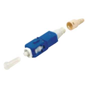 Conector de Fibra Óptica Pre-Pulido / SC/UPC Simplex / Monomodo OS1/OS2 / Re-Terminable / Color Azul