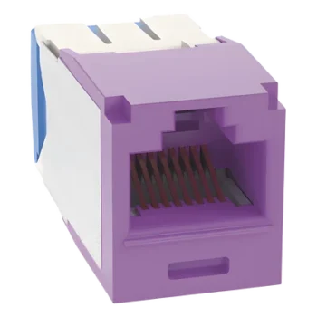 Jack RJ45 / Cat 6A / UTP / Sin herramienta de impacto / 22-26 AWG / Violeta