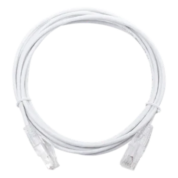 Cable de Parcheo Slim UTP Cat6 / 3 m (9.84 pies) / 28 AWG / Blanco / Sin Blindaje / 1 Gbps+