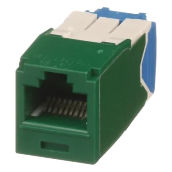 Conector Jack RJ45 / Categoría 6A / 8P8C / Terminación TG Sin Impacto / Verde