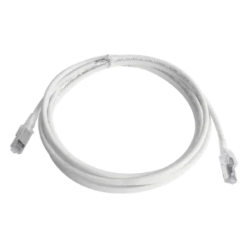 Patch Cord / Cat6A S/FTP / Blindaje 360° / PCB en Conector / CM/LS0H / 3.05 m (10 Pies) / Blanco / Bulk