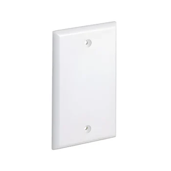 Placa de Pared Ciega / ABS / 69.8 x 114.4 mm / 2.75 x 4.5 in / Blanco Mate / Montaje Vertical