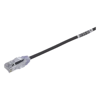 Cable de Parcheo Cat6 / UTP 28AWG / 20.2 cm (0.66 ft) / Diámetro 3.8 mm / PoE hasta 48 cables en mazo / Negro