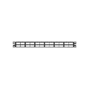 Panel de Parcheo Modular / 48 Puertos / 1UR / Blindado / Alta Densidad / Acero Inoxidable / 19 Pulgadas