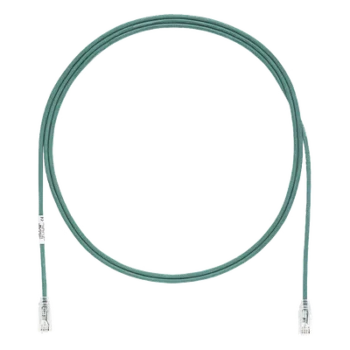 Cable de Parcheo Cat6 / UTP 28AWG / Diámetro Reducido 3.8 mm / 0.91 m (3 Pies) / Verde / CM/LSZH / PoE hasta Tipo 4