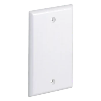 Placa de Pared Ciega / Vertical Plano / ABS / 69.8x114.4 mm / 2.75x4.5 in / Blanco