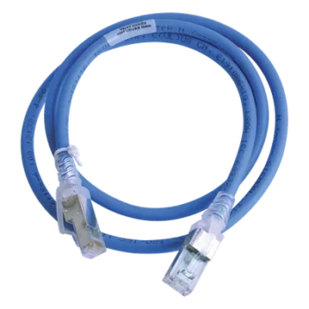 Patch Cord Cat6A S/FTP / CM/LS0H / 0.91 m (3 Pies) / Blindaje S/FTP / Botas Ultra Delgadas / UL2043 / PoE+ / Azul