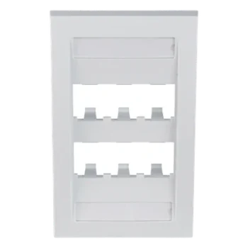 Placa de Pared Vertical Ejecutiva / 6 Puertos Mini-Com / Perfil Elevado / 69.8 x 114.3 mm (2.75 x 4.5 pulg.) / Blanco