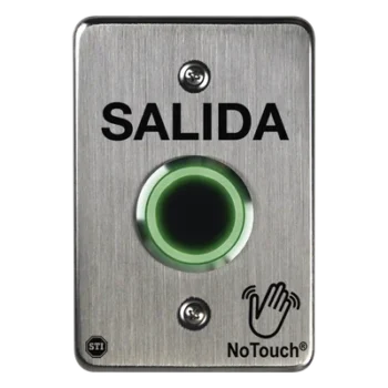 Botón de Salida No-Touch IR / Acero Inoxidable 304 Grado Médico / Contacto Seco C / LED Bicolor / 4.5 x 4.5 in