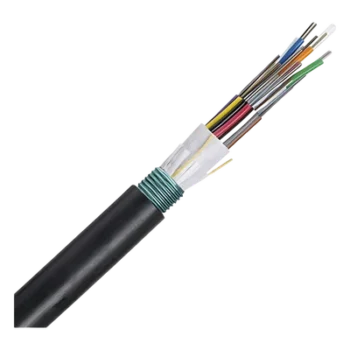 Cable de Fibra Óptica / 6 Hilos / Planta Externa / Armado / Multimodo OM4 50/125 / MDPE / Bloqueo de Agua en Seco / Enterrado Directo