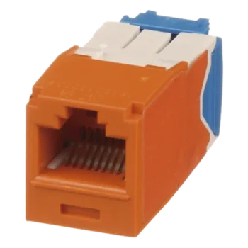 Jack RJ45 / Categoría 6A / UTP / 10GBase-T / PoE++ 100W / Tool-Free TG / Naranja