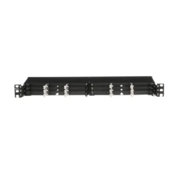 Panel de Distribución de Fibra Óptica / 1 UR / 19" / 144 Fibras / 18 Cassettes HD Flex / 4 Espacios / 1.72" (43.7 mm) Alto