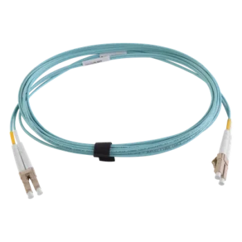 Jumper de Fibra Óptica / OM4 50/125 / LC-LC Duplex / OFNR / Aqua / 3 m (9.84 ft)