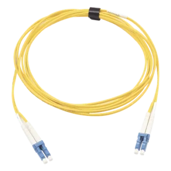 Jumper de Fibra Óptica Monomodo / OS2 / LC/UPC-LC/UPC Dúplex / OFNR Riser / 10 m (32.81 ft) / Amarillo