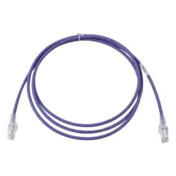 Patch Cord / Cat6 UTP / CM/LS0H / 2.13 m (7 ft) / 26 AWG / Ultra Delgado 5.3 mm / Violeta