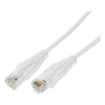 Cable de Parcheo Slim UTP Cat6A / 5 m (16.40 ft) / 28 AWG / Blanco / RJ45