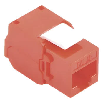 Módulo Jack Keystone / Cat5e / Toolless / Terminación 180° / RJ45 / Sin Blindaje / Color Rojo
