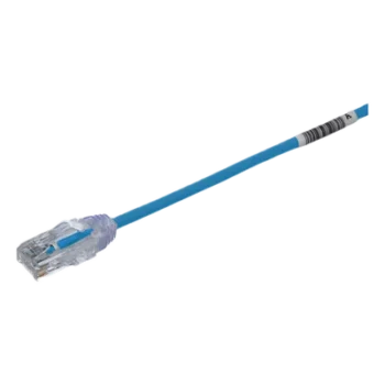 Cable de Parcheo Cat6 / UTP / 28AWG / Diámetro Reducido 3.8 mm / 0.5 m (1.64 ft) / Azul / LSZH-CM / PoE Tipo 3-4