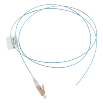 Pigtail de Fibra Óptica / LC Simplex / Multimodo OM4 50/125 / OFNR / 1 Metro (3.28 Pies) / Aqua