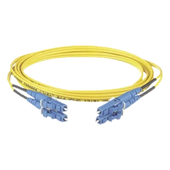 Jumper de Fibra Óptica Monomodo 9/125 OS2 / LC-LC Dúplex / OFNR Riser / 20 m (65.62 pies) / Amarillo
