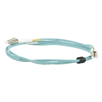 Jumper de Fibra Óptica / Multimodo 50/125 OM3 / LC-LC Duplex / OFNR / Aqua / 2 m (6.56 ft)