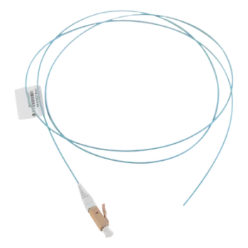 Pigtail de Fibra Óptica / LC Simplex / Multimodo OM3 50/125 / OFNR / Aqua / 1 Metro (3.28 Pies)