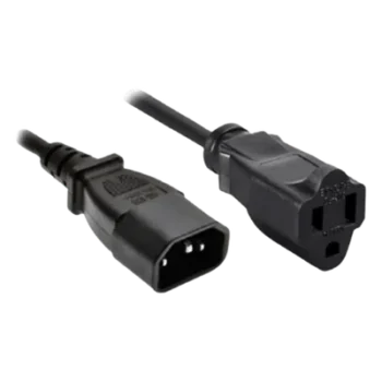 Cable de Alimentación / Conector C14 / Enchufe Estándar US / 60 cm (23.6 in) / Negro / Compatible NEO