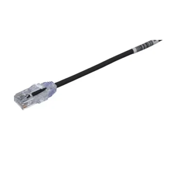 Cable de Parcheo UTP Cat6A / CM-LSZH / 28AWG Diámetro Reducido / 0.30 m (1 Pie) / Negro