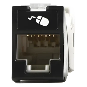 Jack / Cat6 / UTP / Montaje Híbrido Plano-Angulado / 1 Puerto / Negro / 22-24 AWG / -10 a 60 °C