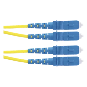 Jumper de Fibra Óptica / Monomodo OS2 9/125 / SC-SC Duplex / OFNR Riser / LSZH / 2 m (6.56 ft) / Amarillo