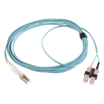 Jumper de Fibra Óptica / Multimodo 50/125 OM3 / LC-SC Duplex / OFNR / 5 m (16.40 ft) / Color Aqua