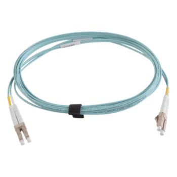 Jumper de Fibra Óptica / Multimodo OM4 50/125 / LC-LC Duplex / OFNR / Aqua / 1 m (3.28 ft)