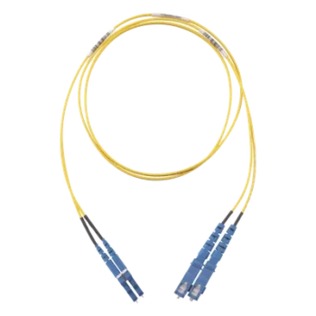 Jumper de Fibra Óptica / Monomodo OS2 9/125 / LC-SC Duplex / OFNR Riser / LSZH / 5 m (16.40 pies) / Amarillo