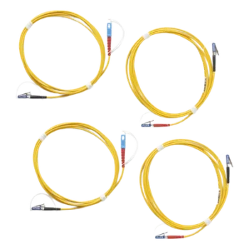 Kit de Cables de Referencia de Comprobación Monomodo / Conectores LC Metálicos / 2 SC/LC y 2 LC/LC / 2 Metros (6.56 Pies)