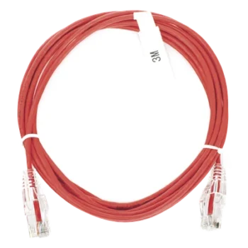Cable de Parcheo Slim UTP Cat6 / 3 m (9.84 ft) / 28 AWG / Rojo / 1 Gbps