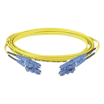 Jumper de Fibra Óptica / Monomodo OS2 9/125 / LC-LC Dúplex / OFNR Riser / 4 m (13.12 pies) / Amarillo
